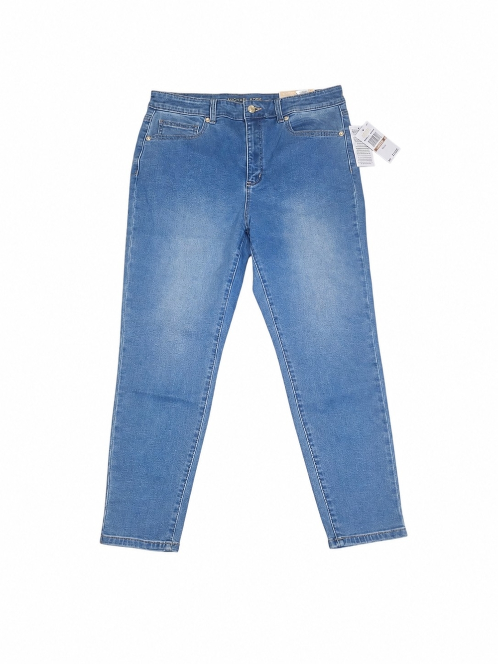 NWT Michael Kors Selma Skinny Ankle Jeans Size 12P Blue Denim